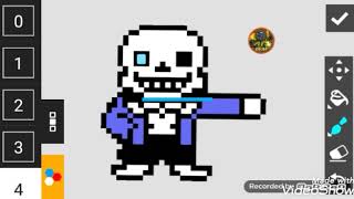 How t create sans pixel drawing cartoons 2 [upl. by Devitt865]