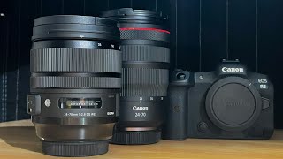 SIGMA ART 2470 vs CANON RF 2470  CANON R5 [upl. by Adnyc]