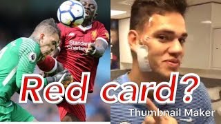 Mane foul on ederson reaction😱red or not [upl. by Lobell]