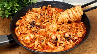 Diese Pasta mit Meeresfrüchten hat alle verrückt gemacht Günstig schnell und unglaublich lecker [upl. by Grevera]