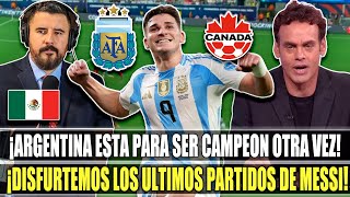 ¡NO LE PUEDEN HACER GOLES MEXICANOS ELOGIAN EL NIVEL DE ARGENTINA CONTRA CANADA EN LA COPA AMERICA [upl. by Bryana]