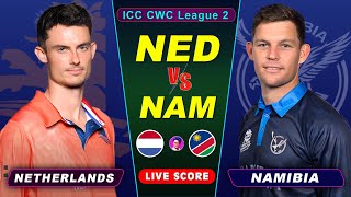 NETHERLANDS VS NAMIBIA CRICKET MATCH  ICC CWC League 2  NED vs NAM  Live Score amp Commentary Only [upl. by Noonan]