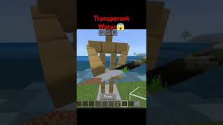 Crazy Transparent Water Hack Minecraftminecraft music gaming memes hack tipsandtricks mcpe [upl. by Avot]