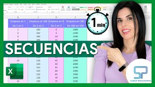 Crear SECUENCIAS de NÚMEROS en Excel  personaliza Inicio y Paso  ✅ shorts [upl. by Neukam564]