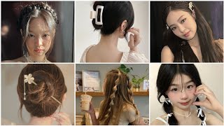 ♡ Hairstyles for girls ♡ Korean and aesthetic ✨️ [upl. by Tamis]