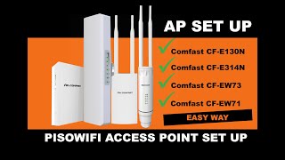 Comfast CFEW71  CFEW73  Comfast CFE314N  CFE110NV2 Access Point AP Setup for PISOWIFI 2023 [upl. by Koerlin462]