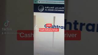 Cash Delivery Driver Job in Exchange Dubai uaejobs shorts video deiratyping traveltence [upl. by Anagnos]