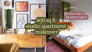 Studio Apartment Makeover With ZERO Closets and Storage [upl. by Asuncion848]