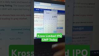 kross ipo gmp today  kross limited ipo review  kross limited ipo latest news ipoanalysis ipo [upl. by Leonie]