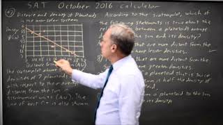 SAT Test 7 Planetoid distance and denisty  question 47 [upl. by Dinnie190]