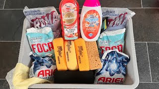 ASMR  Sunday squeeze  Ariel Roma Foca Fab laundry gel Proplus grouts Huge laundry paste [upl. by Iram]