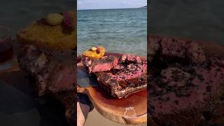 Dry aged RIB STEAK BBQ by the sea [upl. by Anaerdna]