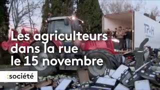 Les agriculteurs dans la rue le 15 novembre [upl. by Agostino]