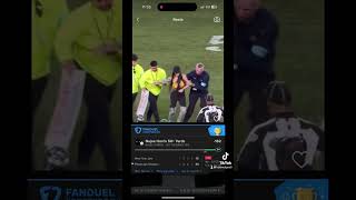 Girl runs on the field with Trump sign during the Steelers vs jets game steelers trump nfl jets [upl. by Africah]