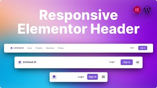 How to make a responsive header with Elementor [upl. by Sillsby462]