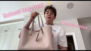 FRESHMAN ADVICE  Bag tour ✨ [upl. by Ingraham662]