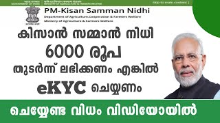 PM Kisan Samman Nidhi ekyc update  pm kisan kyc malayalamPM കിസാൻ aadhaar update malayalam [upl. by Eloc]