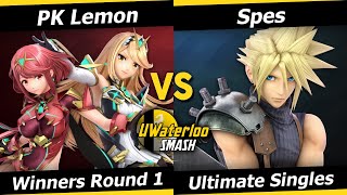 UWaterloo SSBU S23w11 Winners Round 1  PK Lemon Pyra amp Mythra vs Spes Cloud [upl. by Lesak]