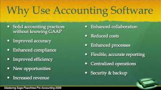 peachtree tutorial Chapter 1 INTRODUCTION TO PEACHTREE1 Why Use Accounting Software [upl. by Nnayrrehs342]