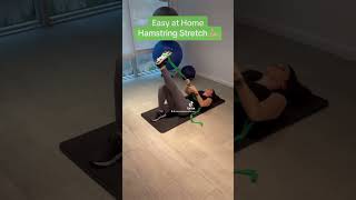 Easy at Home Hamstring Stretch easystretch physicaltherapy stretchingexercises athomeworkout [upl. by Neelahs]