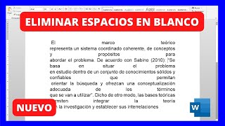 Cómo ELIMINAR ESPACIOS en BLANCO al JUSTIFICAR TEXTO en WORD [upl. by Torrence984]