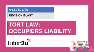 ALevel Law Revision Blast  Tort  Occupiers Liability  17 June 2021 [upl. by Aerdnaek]