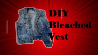 DIY  Denim Jacket to Acid Wash VestEASY [upl. by Naujej]