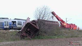 BERGUNGSARBEITEN NACH ZUGUNGLÜCK BEI MEERBUSCH  Notfallkran quotZeusquot Multi Tasker 1200 im Einsatz [upl. by Lev330]