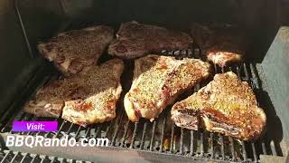 Smoked TBones Traeger Pellet Smoker [upl. by Arihsan159]