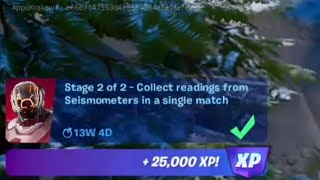 Fortnite Quest  Collect readings from Seismometers in a Single match  Chapter 3 Season 1 [upl. by Oiramej482]