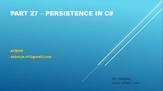 Persistence in C  Serialization in C [upl. by Alli]