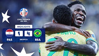 PARAGUAY 14 BRASIL  HIGHLIGHTS  CONMEBOL COPA AMÉRICA USA 2024™ [upl. by Yffat669]