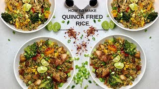 Quinoa Fried Rice  Gluten free High Protein Recipe  3 Delicious ways [upl. by Sekoorb]