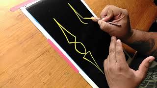 How to pinstripe Simple Pinstriping Design 1 [upl. by Larisa]