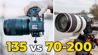 Canon RF 70200mm f28 vs Canon RF 135mm f18  which one is better for you [upl. by Nolahc406]