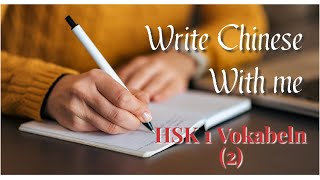 Chinesisch schreiben lernen  HSK 1 Vokabeln Folge 2  Write chinese with me [upl. by Craig]