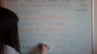 LEARN INDONESIAN LANGUAGE 22 INTRODUCE YOURSELF [upl. by Annhoj]