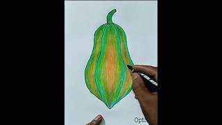 Papaya drawing 🍋 shorts trandingshorts art drawing painting [upl. by Avid]