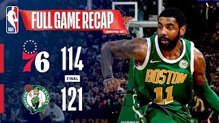 FULL GAME RECAP 76ERS VS CELTICS  KYRIE GOES FOR 40 amp 10 ON CHRISTMAS [upl. by Jola800]