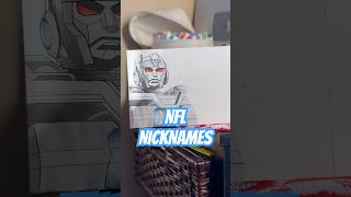 Drawing More NFL Nicknames shorts 🤖🏟️ [upl. by Brindell]