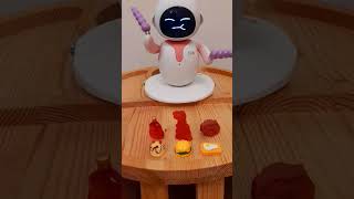 Eilik robot got his first popcorn yummy cute robot [upl. by Lashond]