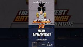 Saitama battlegrounds VS mania battlegrounds anime onepunchman roblox saitamabattlegrounds vs [upl. by Imuyam]