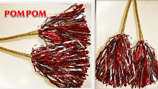 How to make Cheer Leading Pom Poms  DIY Cheerleading Pom Poms  Wrapping sheet pom pom [upl. by Naed]