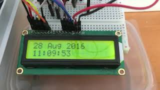 Raspberry Pi  16x2 LCD displays Disk Use amp IP address [upl. by Pliske89]