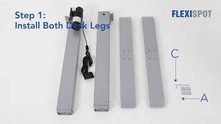 FlexiSpot Height Adjustable Desk EN1 Installation Guide [upl. by Lednahs]