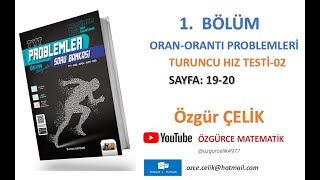 Hız ve Renk TYT ProblemlerOran Orantı Turuncu Hız Testi 2 sayfa 1920 [upl. by Aynuat391]