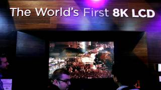 Sharp Intros Worlds First 8K TV at CES 2012 [upl. by Aetnuahs453]