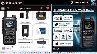 TID  RADIO  H8 amp H3 MODELS  BLUETOOTH PROGRAMINGAir Band  GMRSPMR  HAM BANDS [upl. by Schacker]