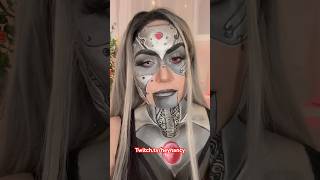 Cyborg Girl facepaint makeup cyborgmakeup cyborg [upl. by Suhcnip]