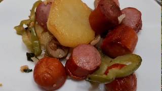 SALSICHA NO FORNO COM BATATAS [upl. by Gard]